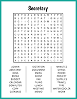 Secretary Word Search thumbnail