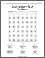 Sedimentary Rock Word Search thumbnail