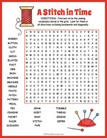 Sewing Terms Word Search thumbnail