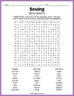 Sewing Word Search Thumbnail