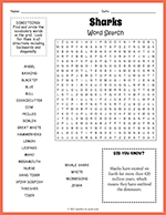 Sharks Word Search thumbnail