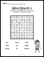 Sight Word Word Searches thumbnail