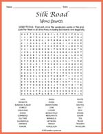 Silk Road Word Search Thumbnail