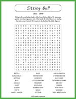 Sitting Bull Word Search Thumbnail