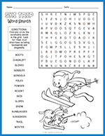 Ski Trip Word Search thumbnail