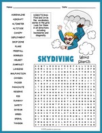 Skydiving Word Search thumbnail