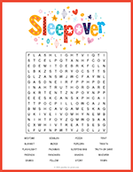 Sleepover Word Search thumbnail
