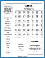 Snails Word Search Thumbnail