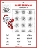 Snowman Word Search Thumbnail