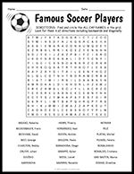 Soccer Players Word Search thumbnail
