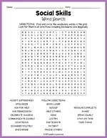 Social Skills Word Search Thumbnail