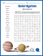 Solar System Word Search Thumbnail