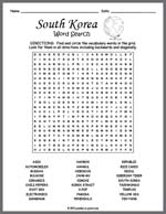 South Korea Word Search Thumbnail