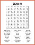 Souvenirs Word Search thumbnail