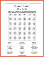 Space Race Word Search Thumbnail