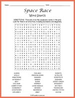 Space Race Word Search Thumbnail