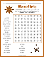 Spices Word Search thumbnail