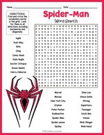 Spider Man Word Search thumbnail