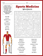 Sports Medicine Word Search thumbnail