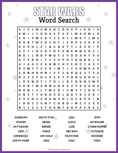 Star Wars Word Search thumbnail