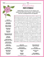 State Symbols of Alabama Word Search Thumbnail