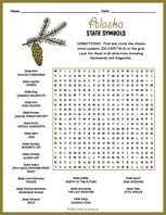 State Symbols of Alaska Word Search Thumbnail