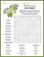 State Symbols of Arkansas Word Search thumbnail