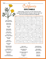 State Symbols of California Word Search thumbnail