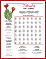 State Symbols of Colorado Word Search thumbnail