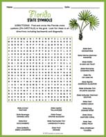 State Symbols of Florida Word Search Thumbnail