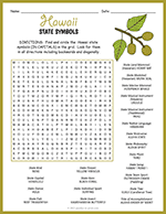 State Symbols of Hawaii Word Search thumbnail