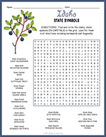 State Symbols of Idaho Word Search thumbnail