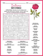 State Symbols of Indiana Word Search Thumbnail
