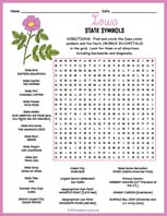 State Symbols of Iowa Word Search Thumbnail