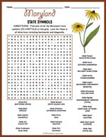 State Symbols of Maryland Word Search Thumbnail