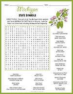 State Symbols of Michigan Word Search thumbnail