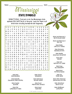 State Symbols of Mississippi Word Search thumbnail