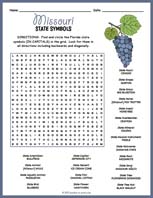 State Symbols of Missouri Word Search Thumbnail
