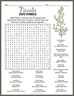 State Symbols of Nevada Word Search thumbnail