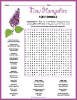 State Symbols of New Hampshire Word Search Thumbnail