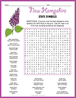 State Symbols of New Hampshire Word Search thumbnail