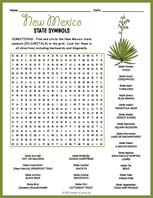 State Symbols of New Mexico Word Search Thumbnail