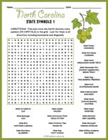 State Symbols of North Carolina Word Search Thumbnail