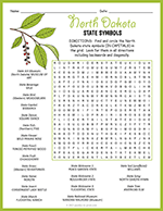State Symbols of North Dakota Word Search thumbnail