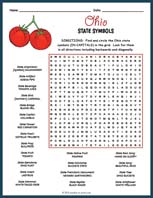 State Symbols of Ohio Word Search Thumbnail