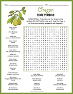 State Symbols of Oregon Word Search thumbnail
