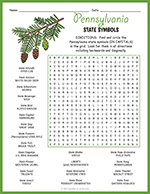 State Symbols of Pennsylvania Word Search thumbnail