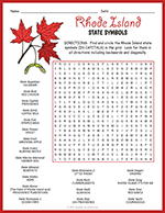 State Symbols of Rhode Island Word Search thumbnail