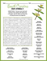 State Symbols of South Carolina Word Search Thumbnail