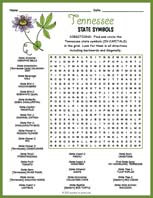 State Symbols of Tennessee Word Search Thumbnail